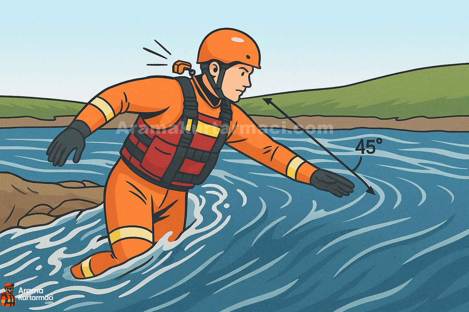 Suda Arama Kurtarma Suya Yatay Giriş